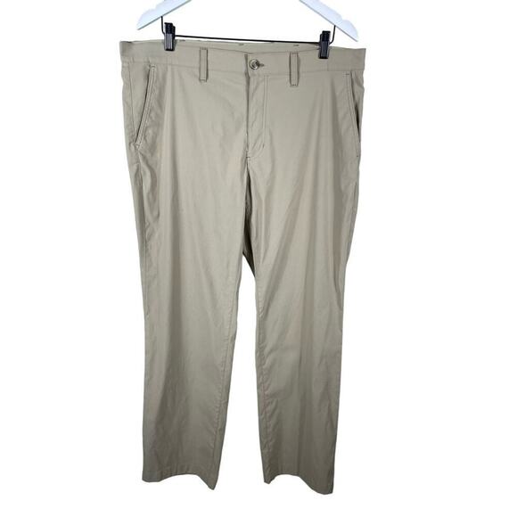 Eddie Bauer Men's 38x32 Khaki Nylon Pants Camping Outdoor Hiking Golf - Picture 1 of 8